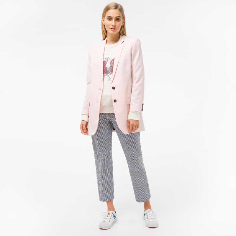Two-Button Wool Blazer in 4 / Pink