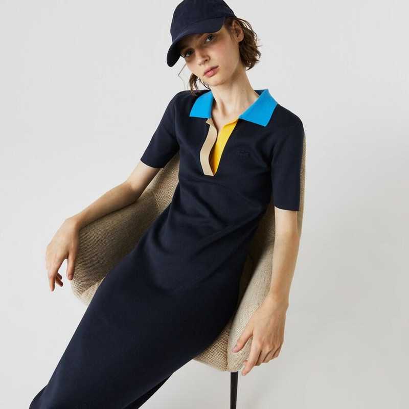 Cotton Knit Long Sweater Dress