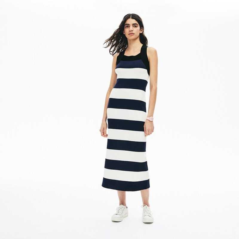 Striped Knit Maxi Dress